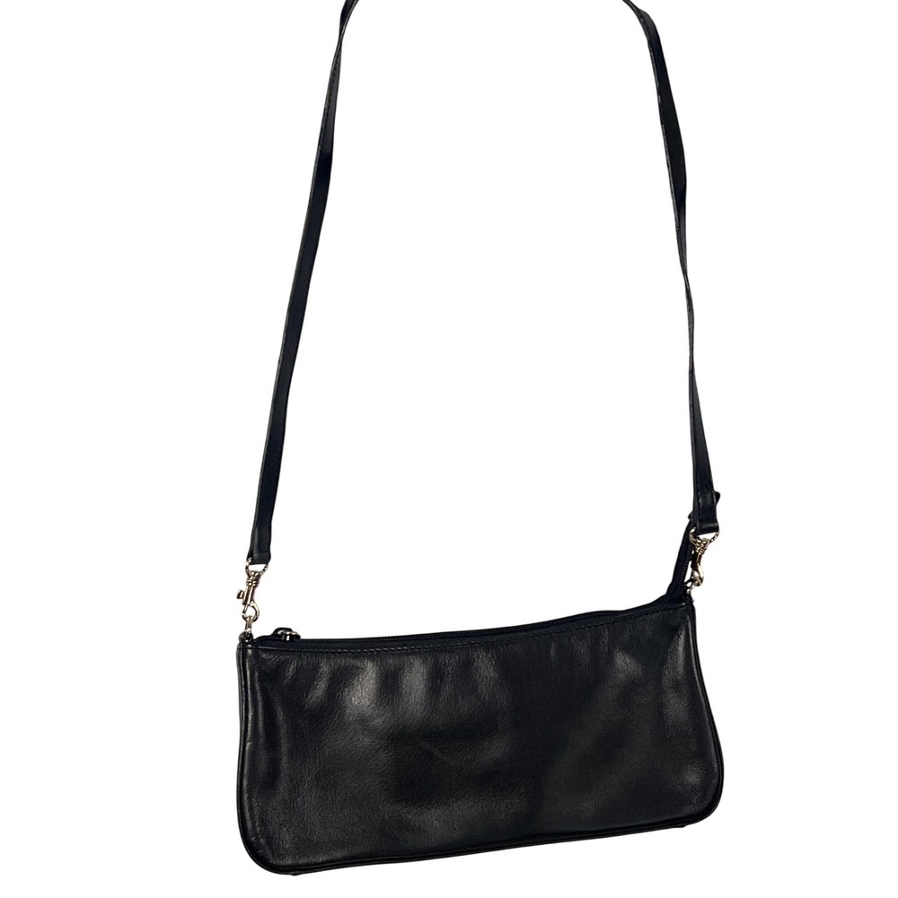 Giani Bernini Black Micro Mini Y2K Whimsigoth Leather Shoulder Purse Punk‎ Emo